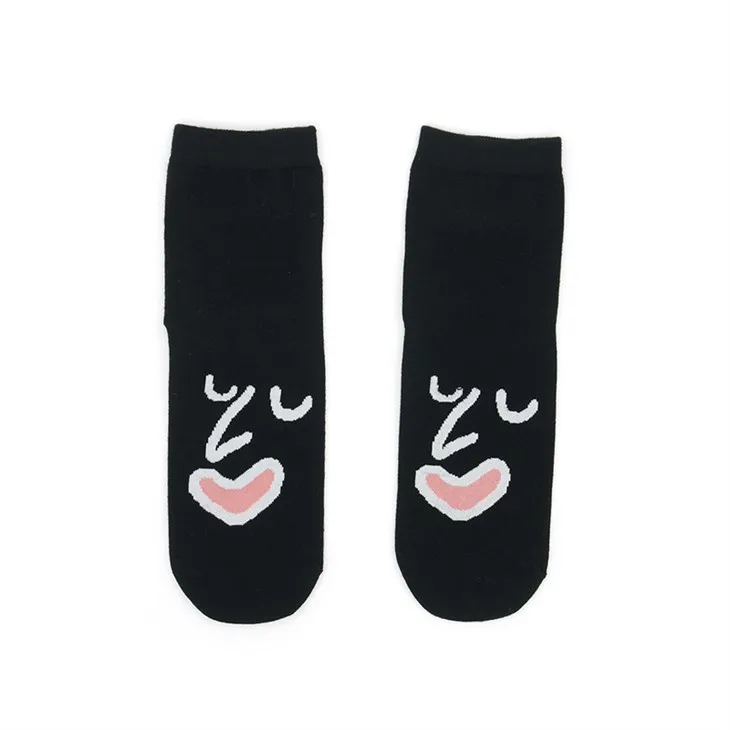 Sorte Emoji Bomuldsstrømper