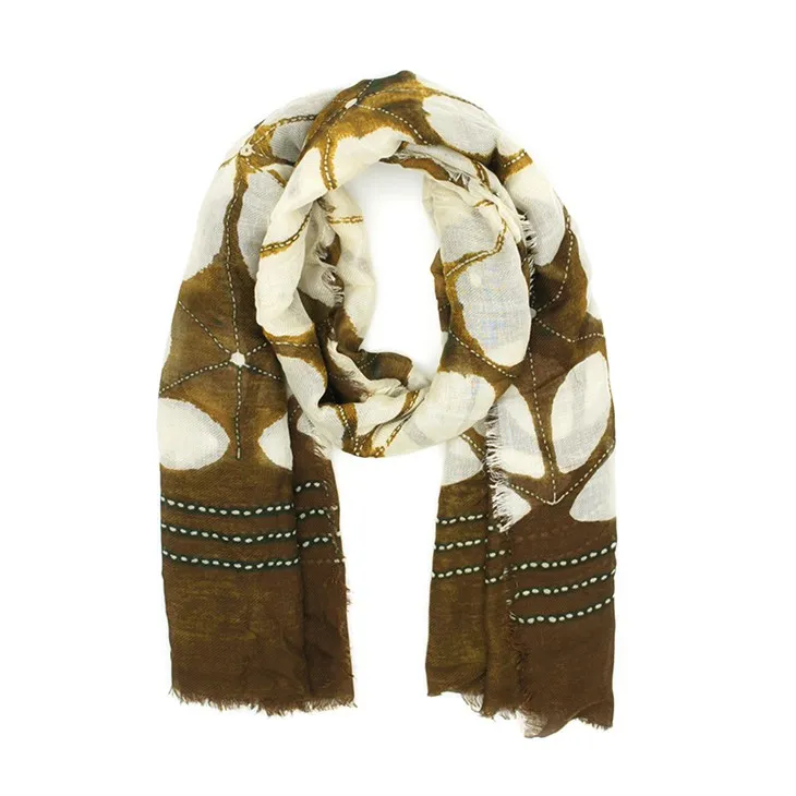 Blomstertrykket tørklæde S017