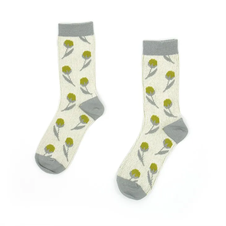 Broderi bomuldsstrømper