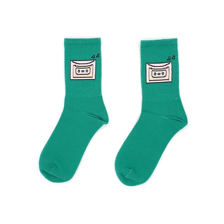 Grønne tegneseriestrømper