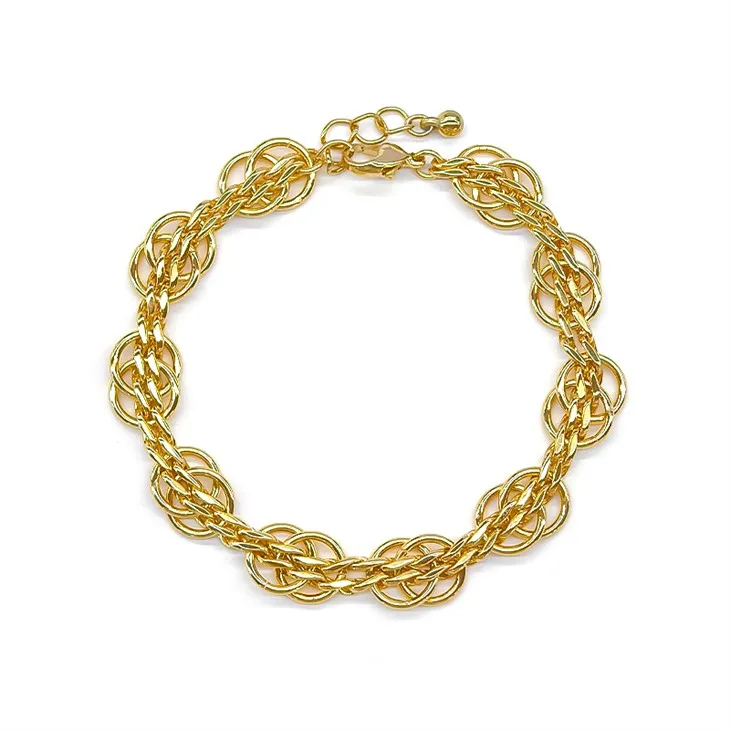 Golden Hoop kæde armbånd