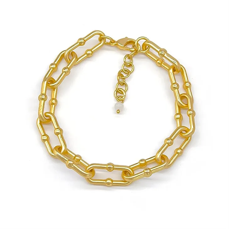 Gyldent papirclips armbånd
