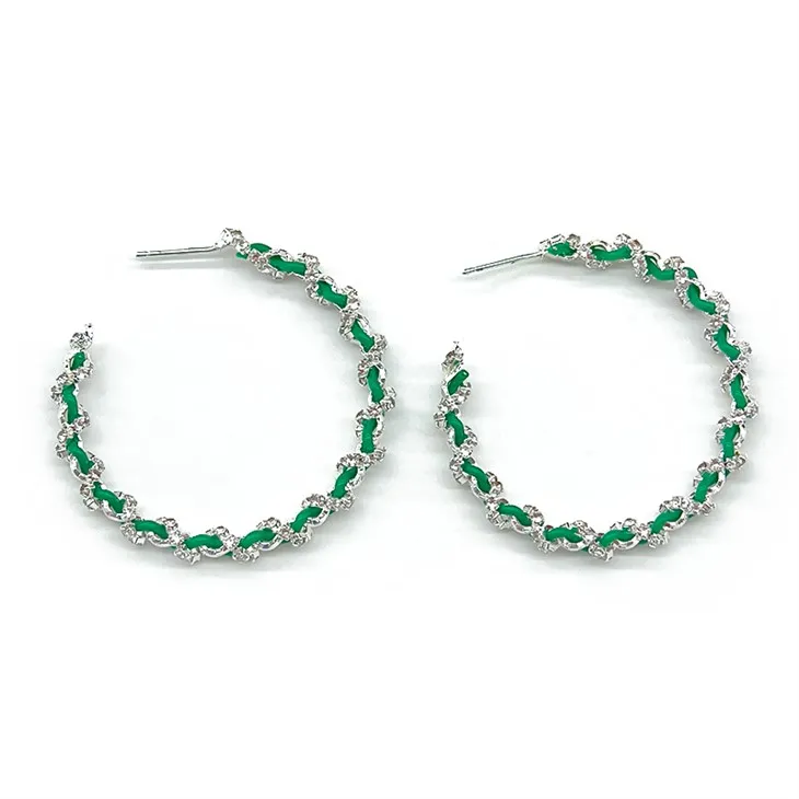 Grøn ædelsten tekstur ørering