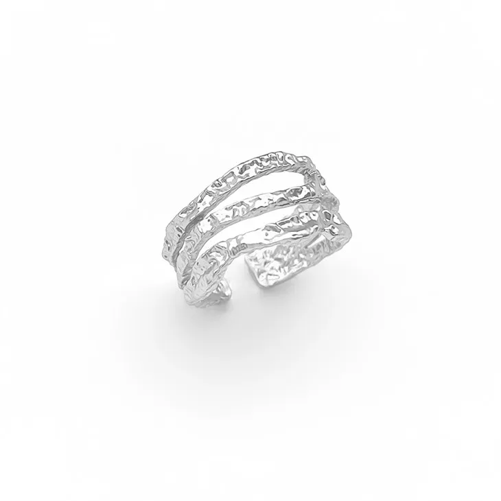 Sølv tredobbelt ring